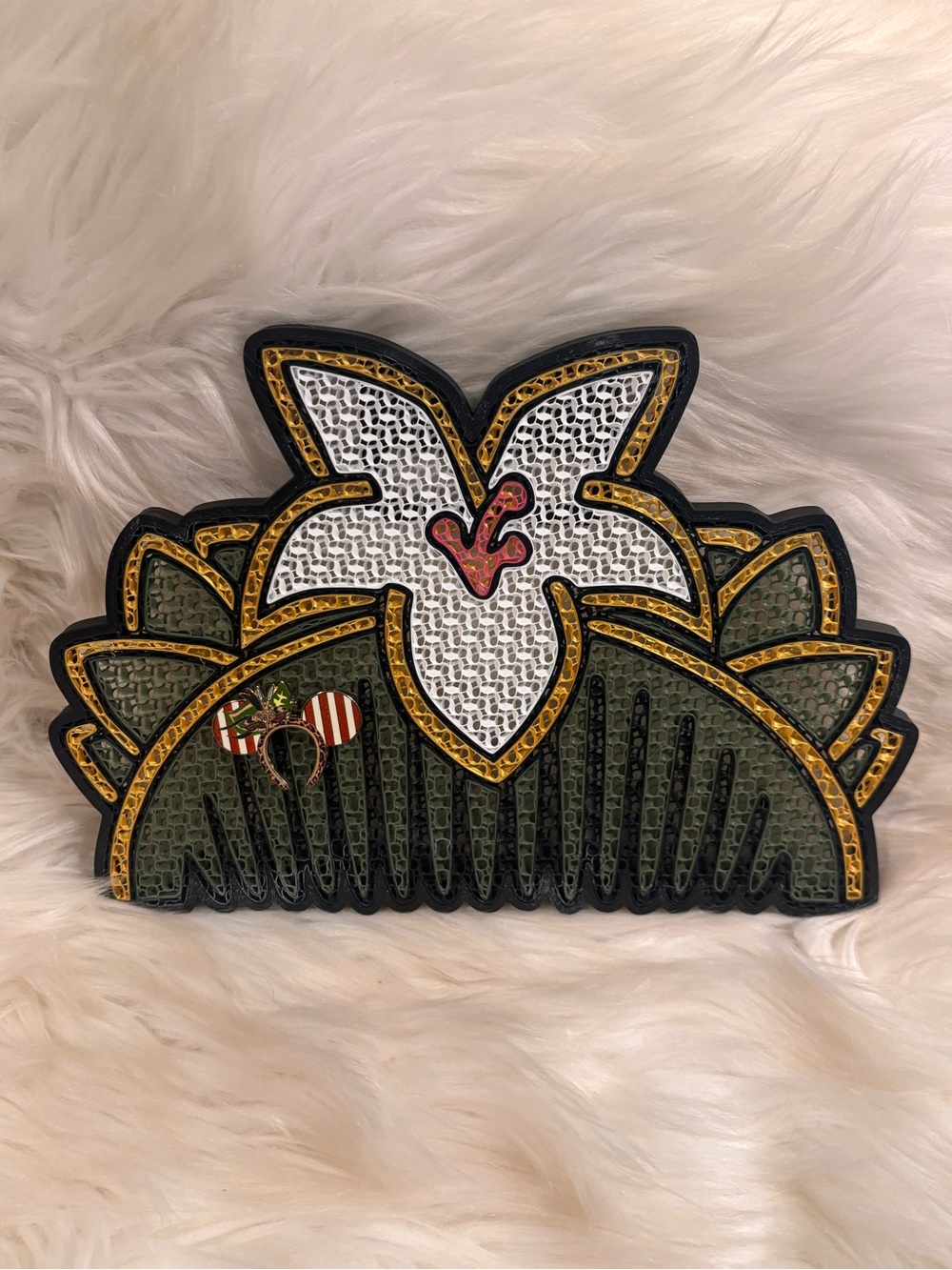 Warrior Girl 3-D Hair Comb Character Pin Board - Handcrafted